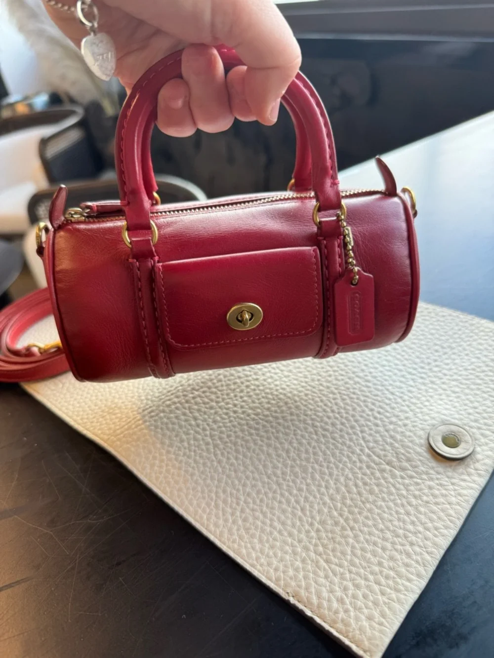 Coach Red Mini Barrel Bag 1941 Legacy Archive Limited Edition Cashin Rare - Picture 3 of 9